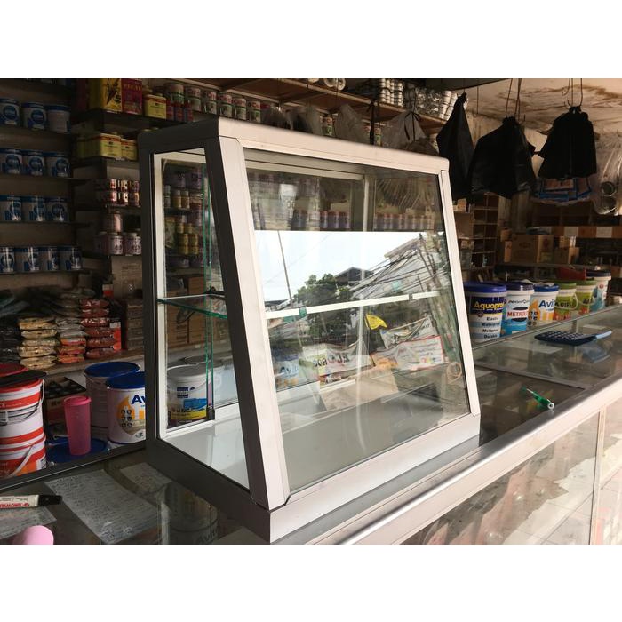 Etalase Kaca Aluminium untuk Jualan Bakso Warung Makan / Etalase Toko