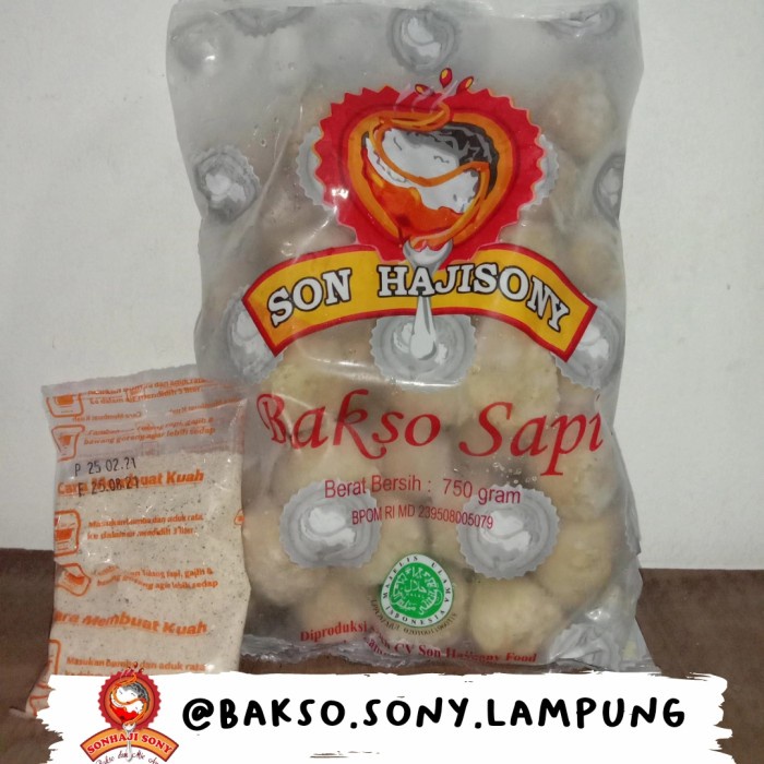 

TERLARIS Bakso Besar Sonhaji Sony Lampung Isi 50 Butir + Bumbu
