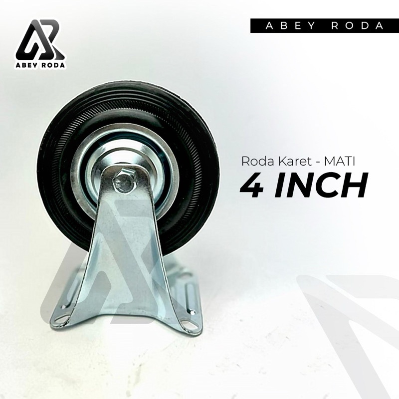 UM1 Roda Karet Troli 4 inch (MATI)