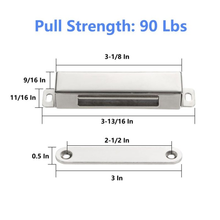 10CM MAGNET PINTU LEMARI MAGNET PINTU KAMAR MANDI DOOR CLOSER MAGNET