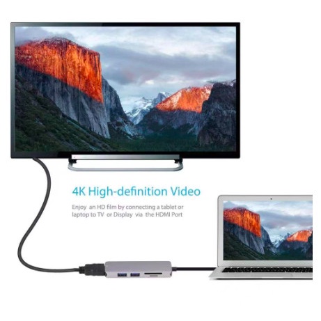 KONEKTOR NEW MACBOOK USB TYPE C KE HDMI VGA USB LAN CARD READER