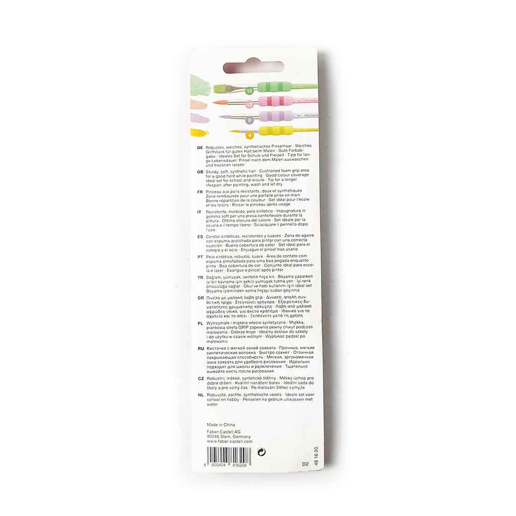 

IK! Kuas Lukis Faber Castell Set 4 / Grip Brush Kuas Set 4 Pastel & Colours