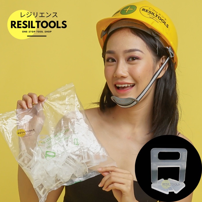 ada- 100 buah Clip Keramik Plastik Klip Perata Tile Leveling Clips Spacer