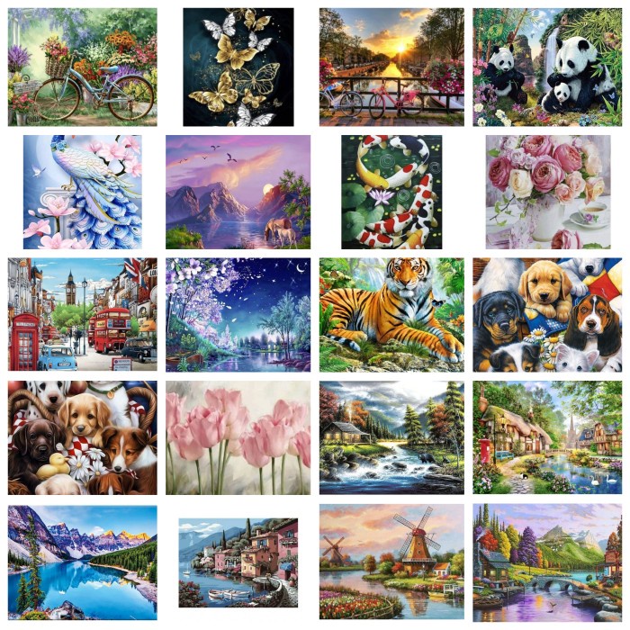 BBsh- 5D DIY Diamond Painting Full Drill 30x40cm Lukisan Kristik Diamond