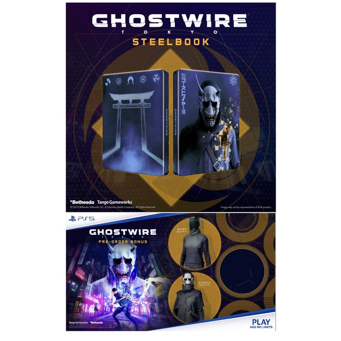 PROMO PRE ORDER PS5 GHOST WIRE TOKYO (BONUS DLC & STEEL CASE-STOCK TERBATAS) READY