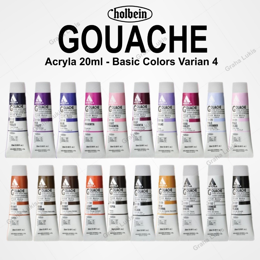 

IK! Holbein Acryla Gouache 20ml (Basic Colors) Varian 4