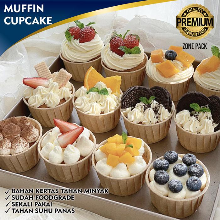 ada- [50 PCS] Muffin Cupcake Paper Cup Cake Muffin Kertas Cup Cake Muffin Cup Cake Muffin