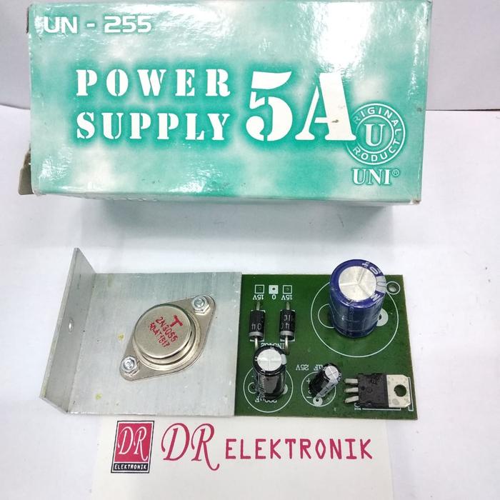 silahkan- Kit Regulator power supply PSU 5A 12v DC UN-255 1 Transistor Jengkol
