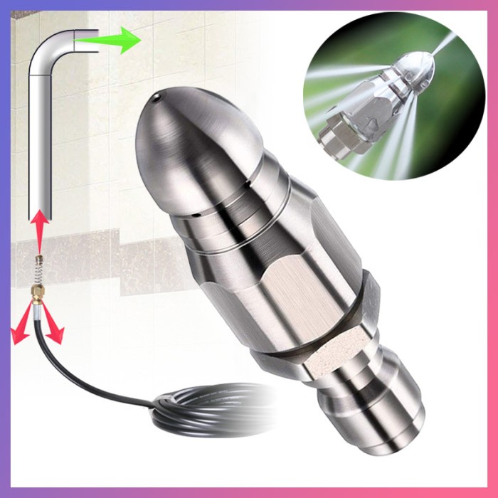 Nozzle Pembersih Pipa Alat Saluran Pipa Mampet / Alat Untuk Saluran