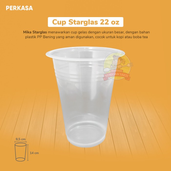 silahkan- Cup Gelas Plastik 22 oz / Cup Thai Tea Boba / Cup Starglas PP 22 oz