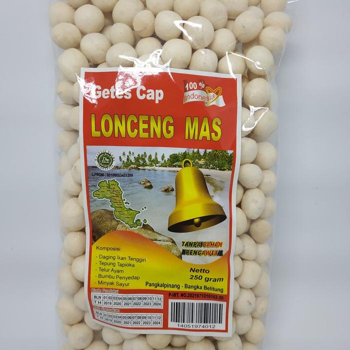 

Kerupuk Getas Ikan Tenggiri Cap Lonceng Mas