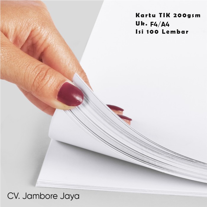 

New Kertas Kartu Tik / Karton Tik 200 Gsm / 200 Gram F4 / A4