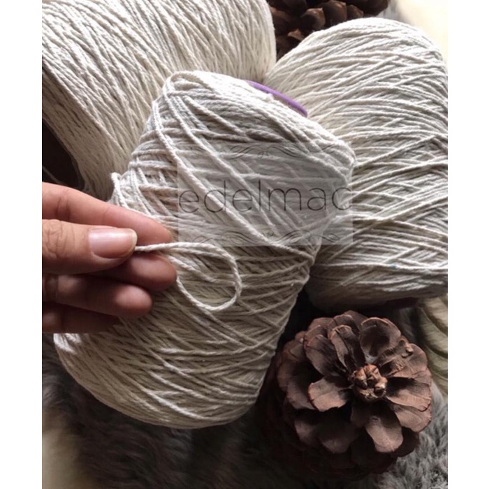 

New Tali Katun Macrame Broken White 2mm twist