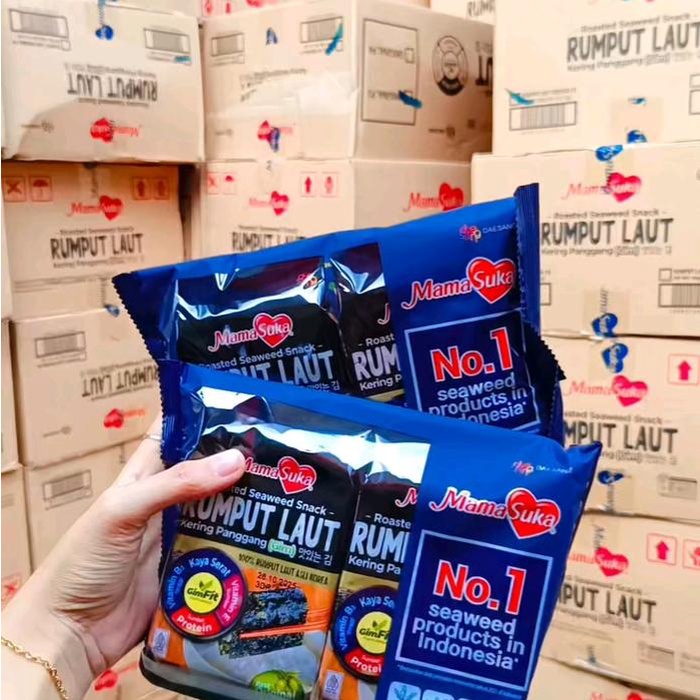 

PROMO! Rumput Laut Mamasuka 1Dus /Karton 40 Pack Isi 80 Bks x 4,5gr