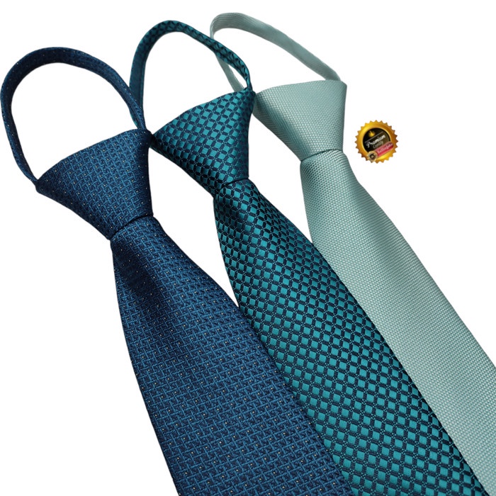 Ready Dasi Biru Tosca Dasi Instan Siap Pakai Dasi Kantor Pria Dasi Zipper Best Quality