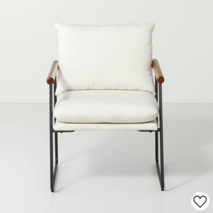 Kursi Teras Besi Kayu Jok - Kursi Santai Tamu Minimalis - Lounge Chair