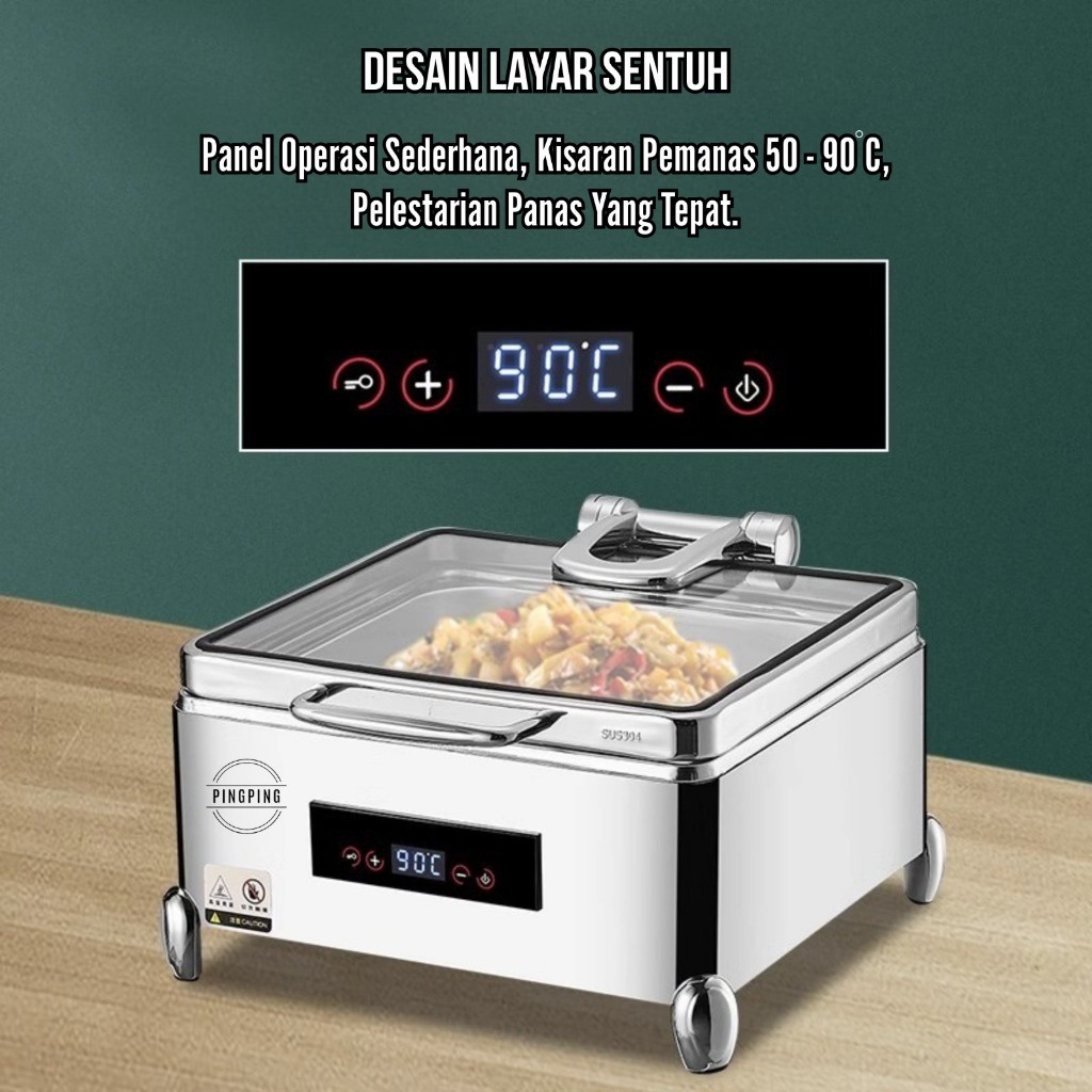 ID PINGPING ROLLTOP PRASMANAN HIDROLIK MEWAH 304 STAINLESS TUTUP SILVER