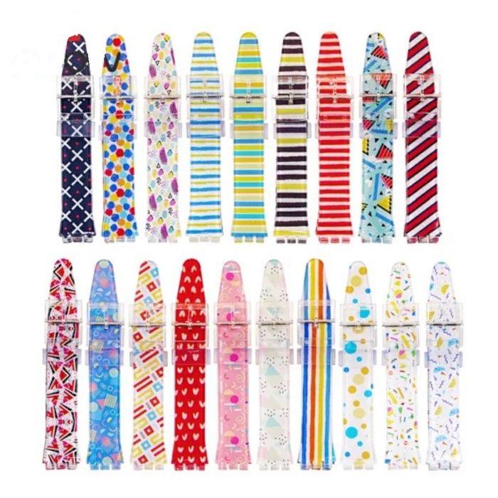 TALI PENGGANTI JAM TANGAN SWATCH TALI JAM TALI SWATCH KARET MOTIF