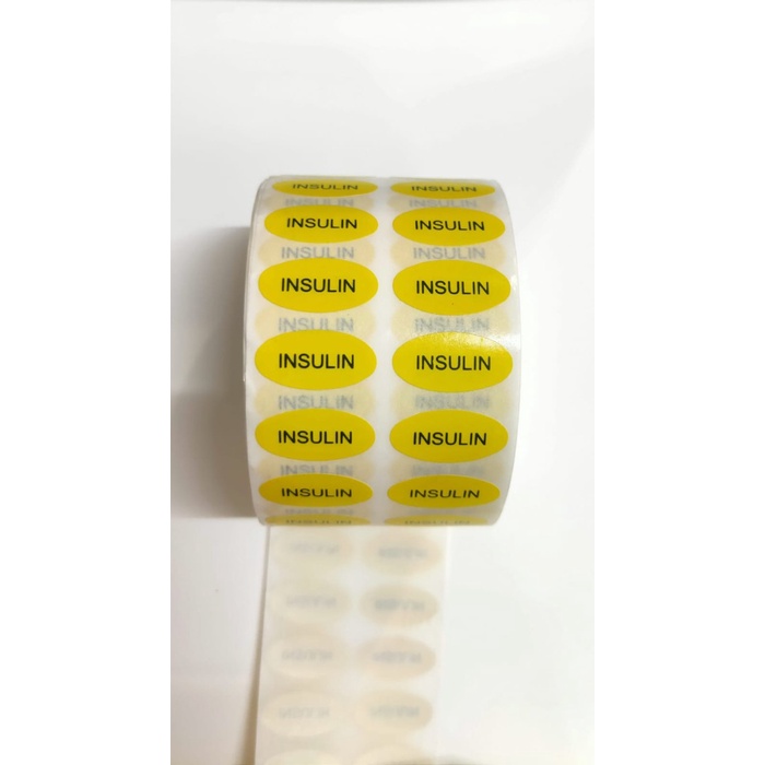 

STIKER INSULIN KUNING OVAL TULISAN HITAM 20X10MM