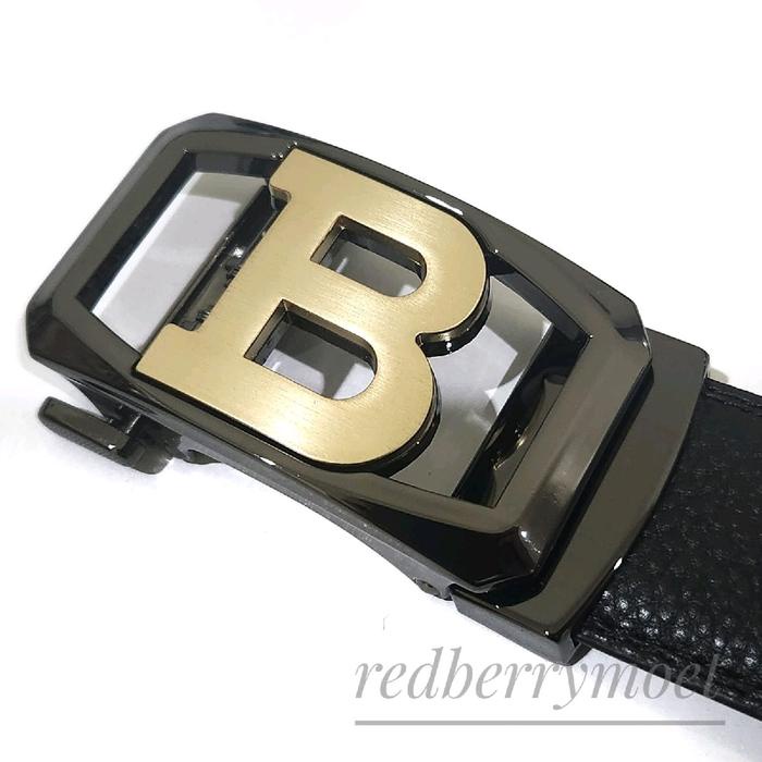 GESPER IKAT PINGGANG REL PRIA HURUF B GOLD BLACK