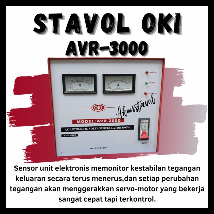 Ready Stavolt OKI AVR/SVC 3000VA - Stabilizer Listrik OKI 3000 Watt