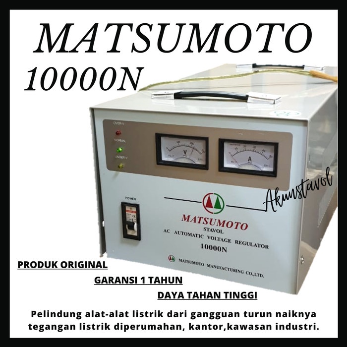 Ready Stavolt Matsumoto 10000N Single Phase - Stabilizer Listrik 10000watt