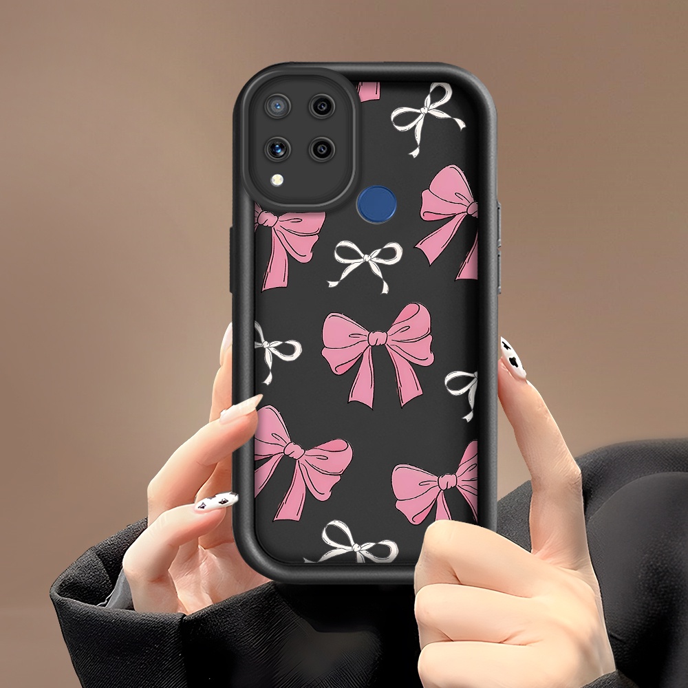 Casing Hp Untuk Realme C15 Phone Case Softcase Kasing Ponsel Cassing Cute Black White Cesing Soft Im