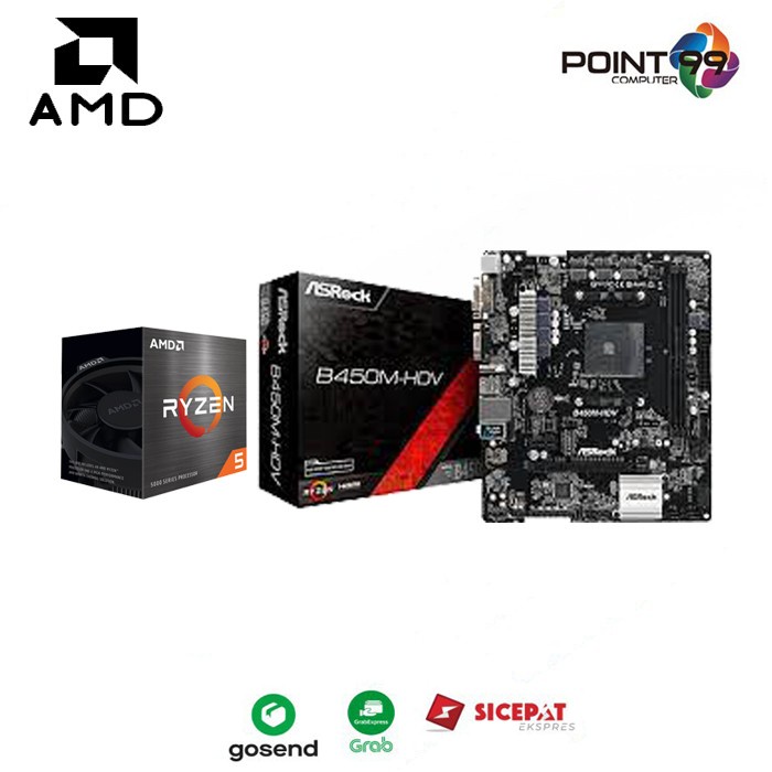 Ready PAKET Motherboard MSI B450M Pro VDH Plus + Proc Ryzen 5 3600