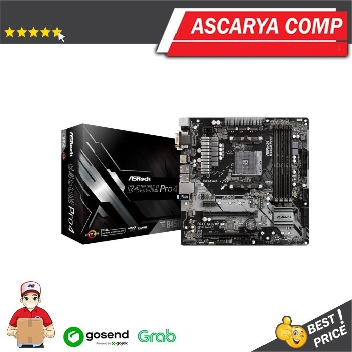 Ready ASRock B450M PRO4 AM4 AMD B450