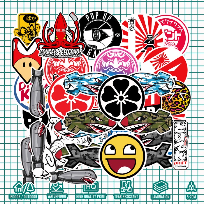 

New Sticker Pack JDM JAPAN DOMESTIC MARKET V2 Stiker Mobil - Karimake