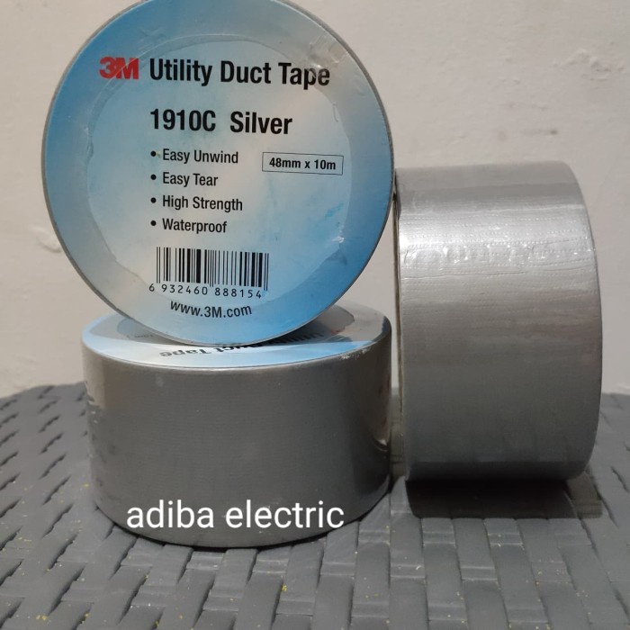 

New Lakban kain 3M 1910C Urility Duct tape Silver size 48mm x 10mtr