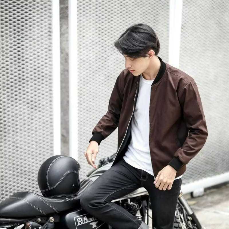 Jaket bomber kanvas premium - Jaket bomber pria - Bomber pria kanvas