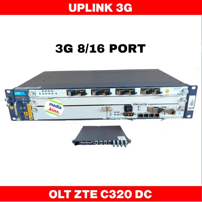 Uplink 3G Olt zte c320 gpon dc gtgo 8 gtgh 16 port mediakios