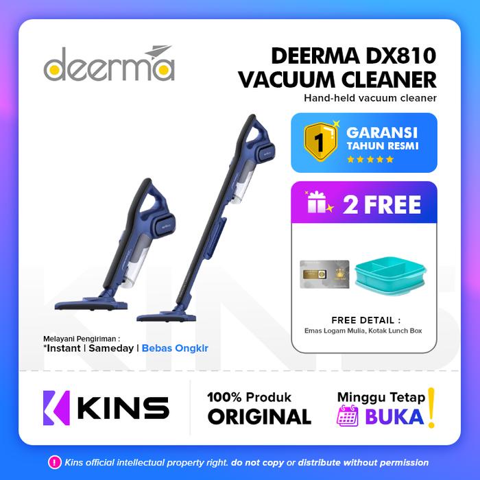 Deerma DX810 Vacum Vacuum Cleaner Derma Penghisap Debu Lantai 600W
