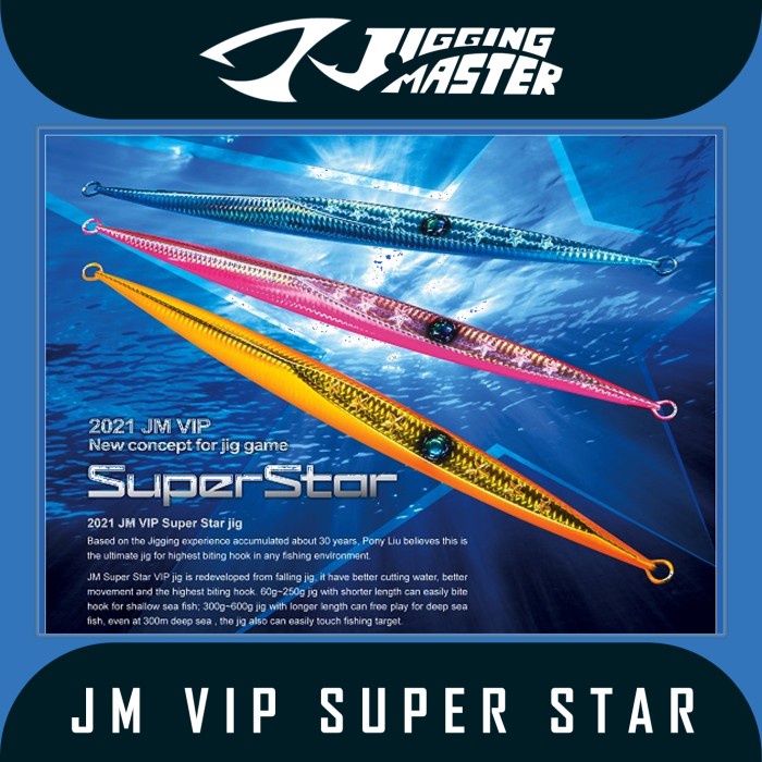 Ready Metal Jig Merk Jigging Master Type VIP Super Star 300gr
