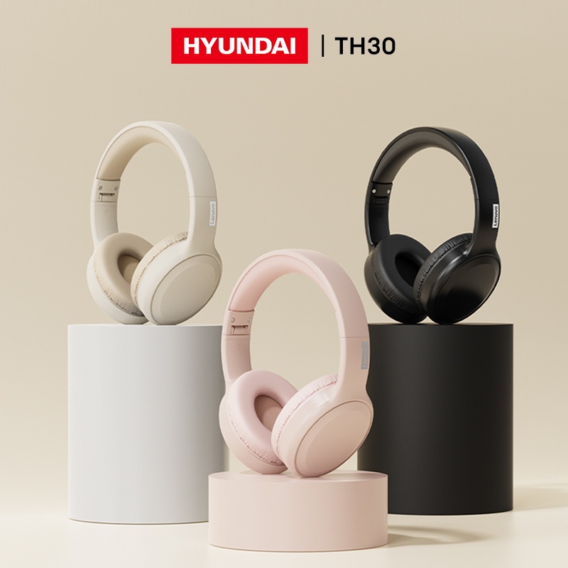 hot deals hyundai th30 wireless bluetooth headphones 3d stereo built-in mic noise isolating gaming