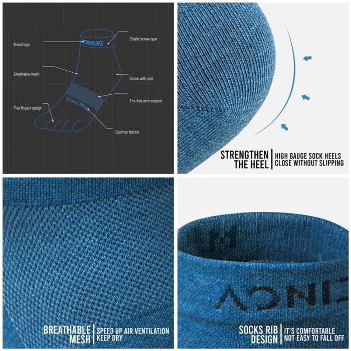 KAOS KAKI OLAHRAGA AONIJIE E4109S COOLMAX RUNNING LARI BADMINTON BIKE