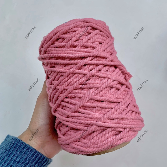 

New 500gram Tali Katun Macrame 4mm Twist Colorful