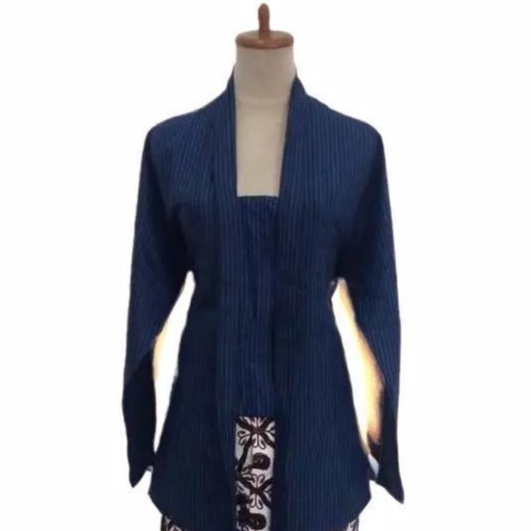 SR5 BAJU COUPLE SURJAN KEBAYA LURIK BIRU BAJU LURIK ADAT JAWA JOGJA SOLO KEBAYA LURIK SURJAN LURIK