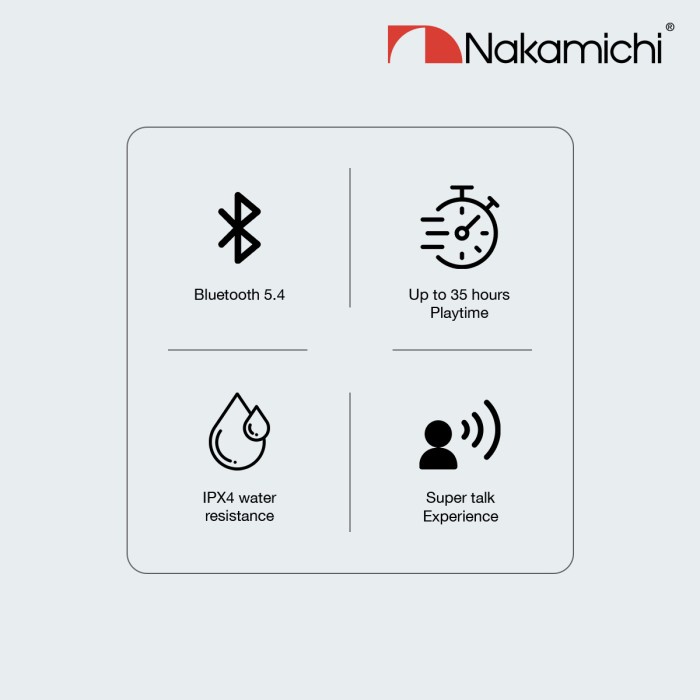 Nakamichi TW016ENC Plus Black True Wireless Bluetooth 5.4 Gaming Earbuds TWS