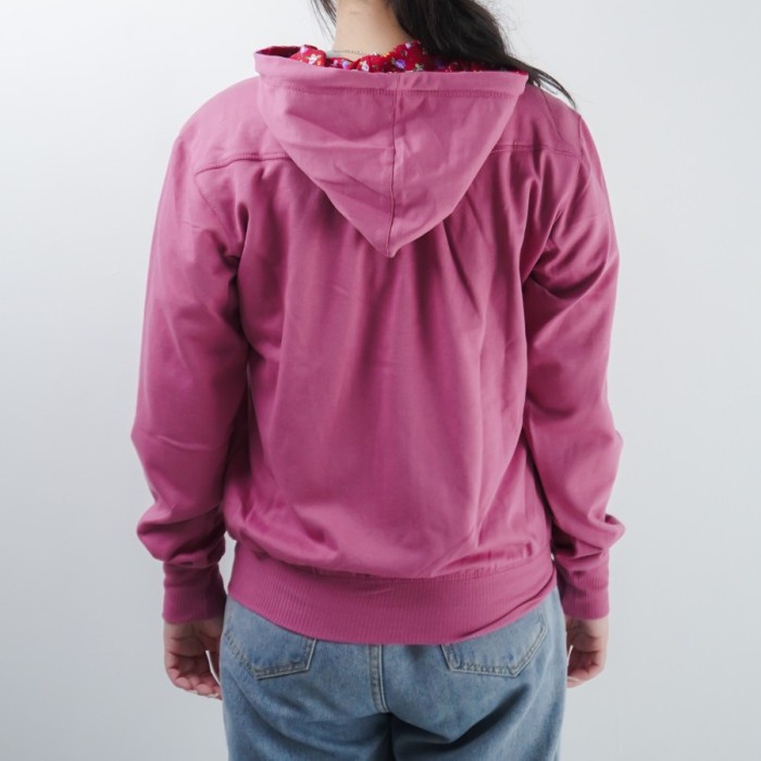 Hot Sale Mustevans Jaket Jumper Hoodie Sweater Katun Polos Wanita - Blush Pink Original