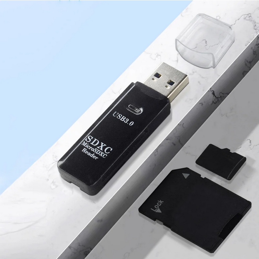 CARD READER USB 3.0 USB3 SDXC SD CARD MICRO SD MEMORY ADAPTER KAMERA