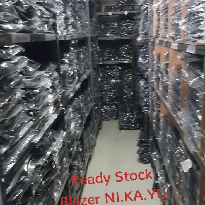 Promo Blazer Kiyoshi Navy - Jasko Jas Koko Pria Slimfit Korea Style Casual Termurah