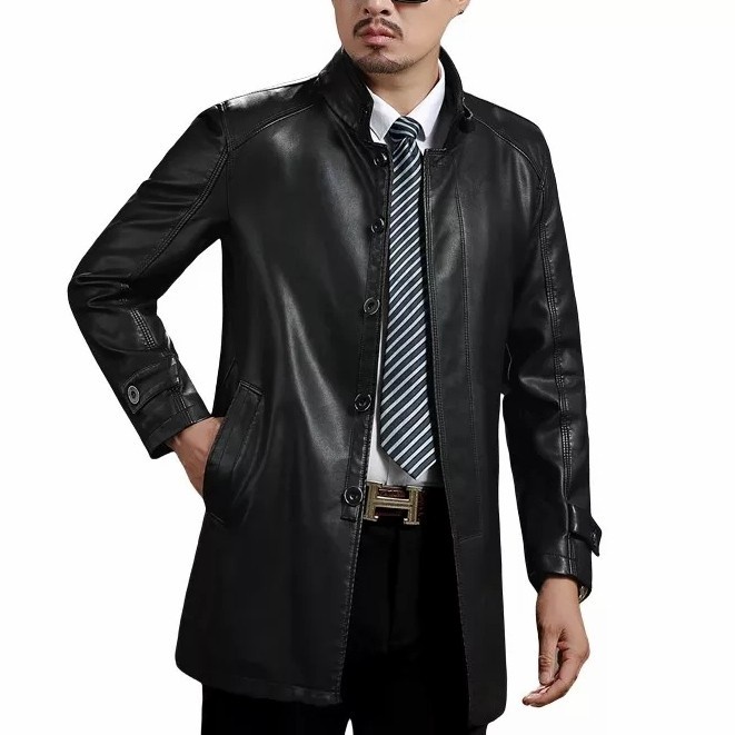 New Jaket Kulit Blazer Panjang Pria Jaket Kulit Jas Pria 100% Original Best Quality