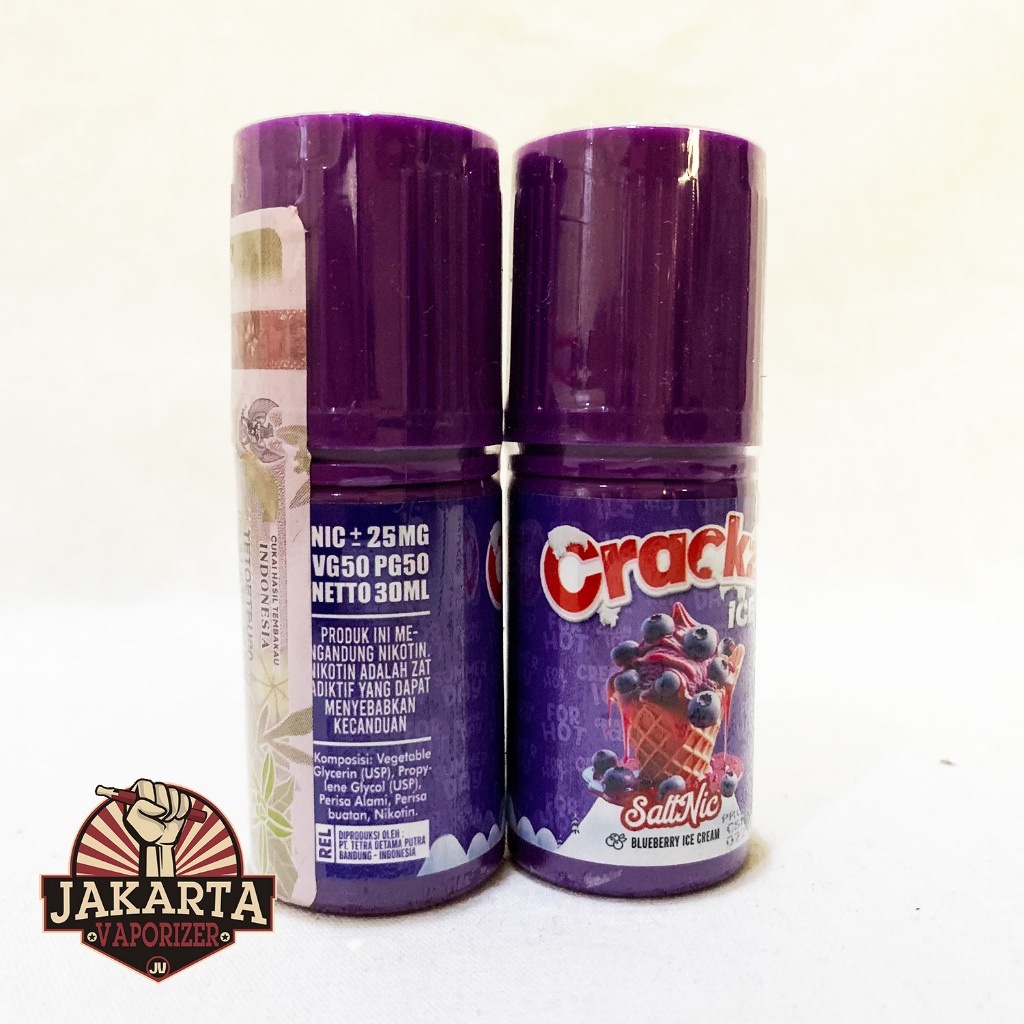[SALT] CRACKZ ICE V5 BLUEBERRY ICE CREAM SALTNIC 30ML 25MG BY TETRA