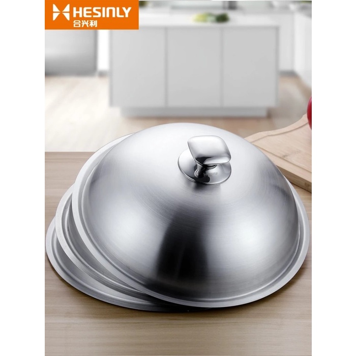 Stainless steel frying pan cover household frying pan cover thick