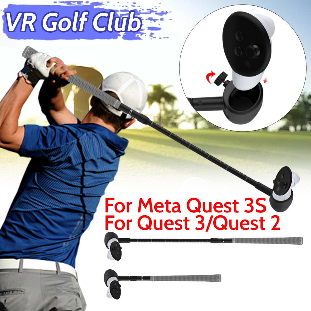 VR Golf Club Attachment for Meta 3 VR Handle Controller Tennis Kayak Game VR Golf Handle Grip for Me