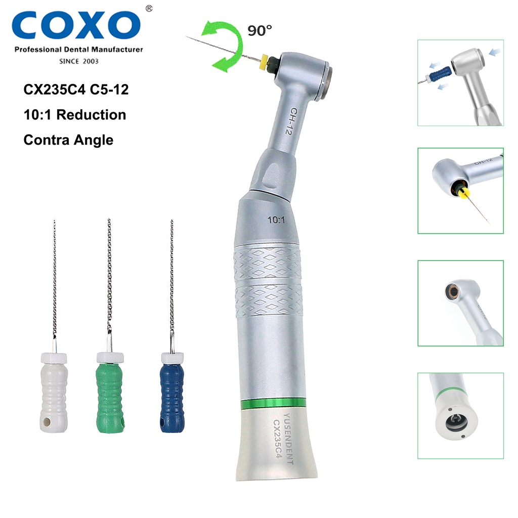 NEW COXO 10:1 Dental Implant Handpiece Low Speed Handpiece Reduction 90º Reciprocating E Endodontic 