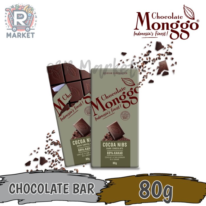 

Chocolate Monggo Cocoa Nibs Chocolate Bar