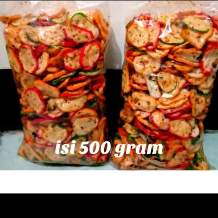 

KF814 [Beli Lokal] Seblak kerupuk bawang Extra pedas Daun jeruk isi 500 gram cemilan instan Food